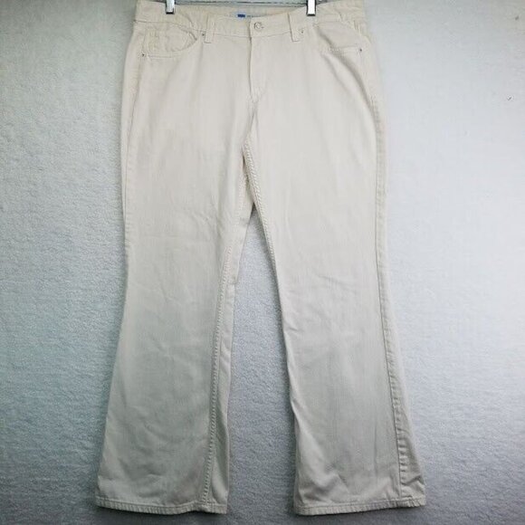 Levis Pants Womens 11 White 518 Bootcut Jeans Denim Mid Rise Stretch Juniors - Picture 1 of 12